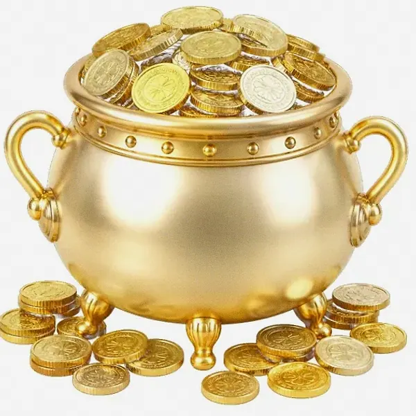 Coin-filled cauldron — Love